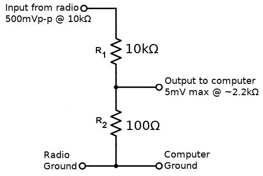 Voltage divider schematic