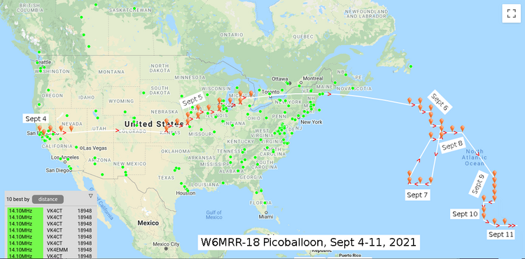 WSPR.rocks map overview