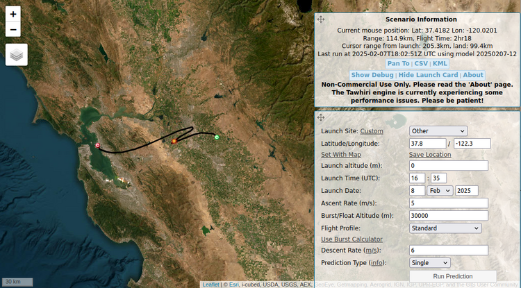 Flight prediction from the night before